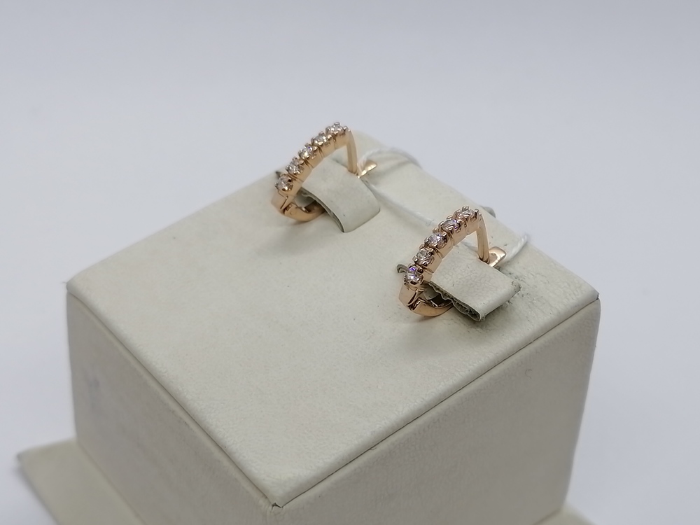 СКМИ585 СЕРЬГИ С КАМНЯМИ (Au 585)