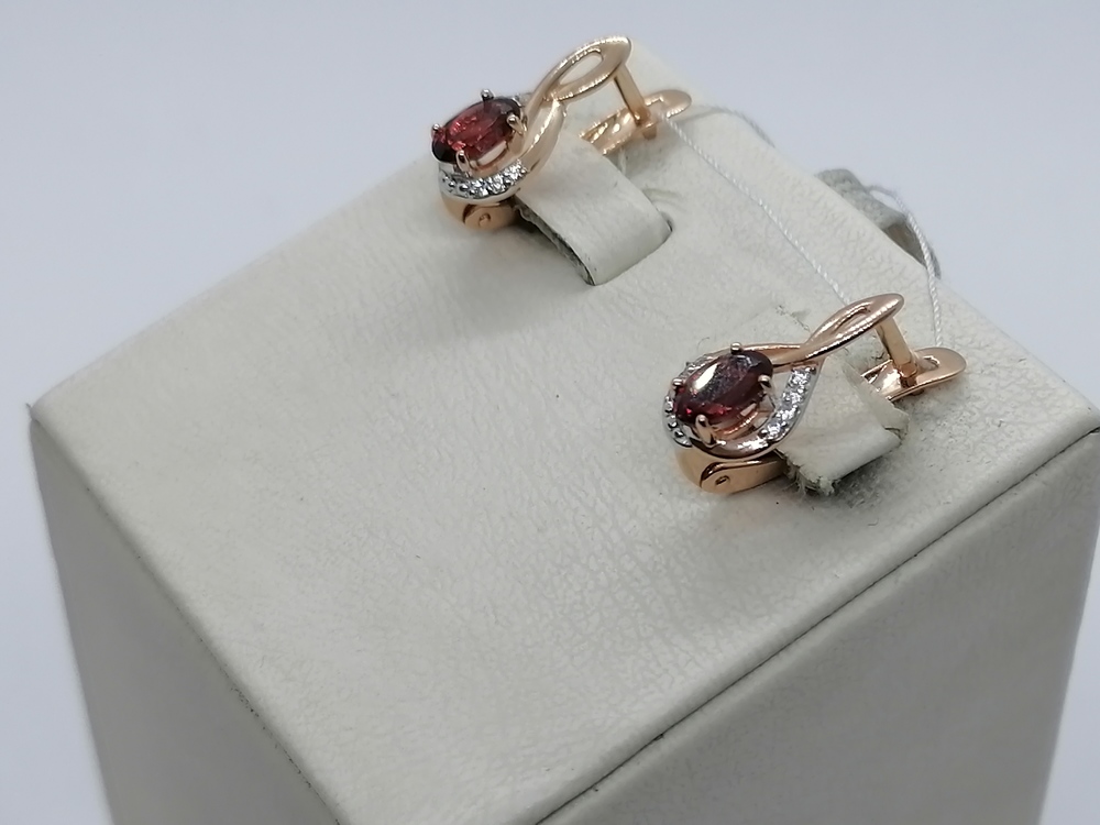 СКМИ585 СЕРЬГИ С КАМНЯМИ (Au 585)