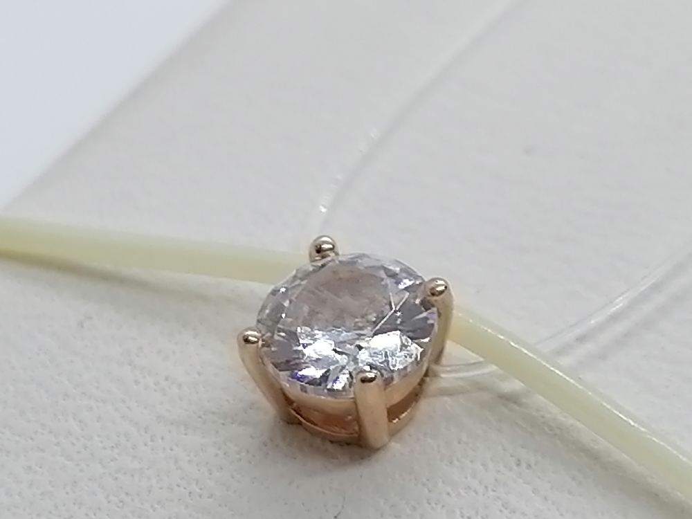 КОЛЬЕ НА ЛЕСКЕ с камнем (Au 585)