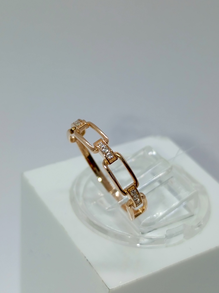 КОЛЬЦО С КАМНЯМИ (Au 585)