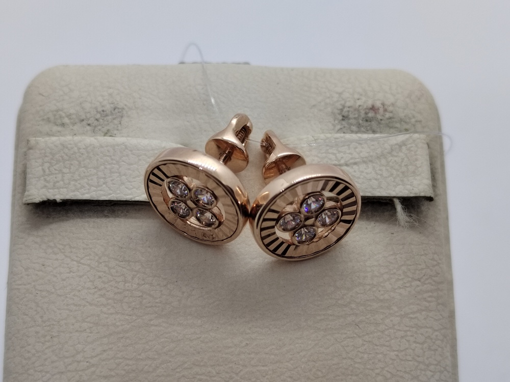 СЕРЬГИ ПУСЕТЫ с камнями (Au 585)