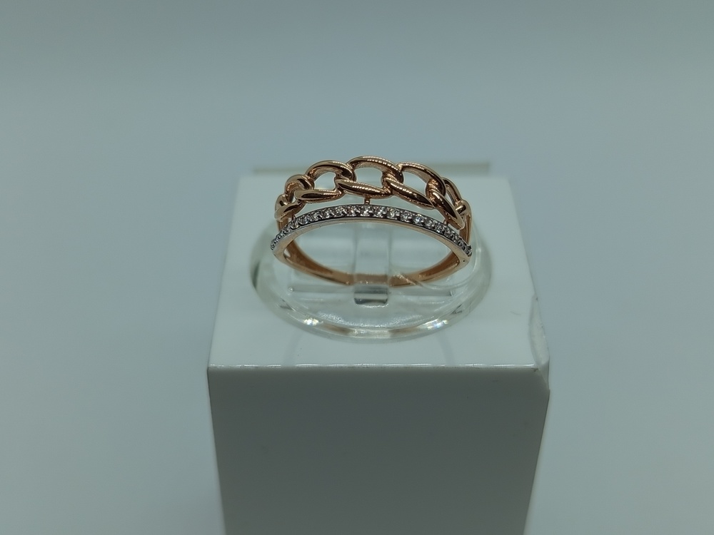 КОЛЬЦО С КАМНЯМИ (Au 585)