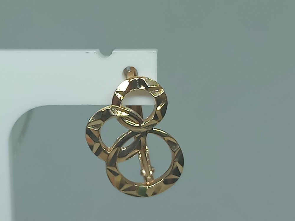 СБКМ585 СЕРЬГИ БЕЗ КАМНЯ (Au 585)