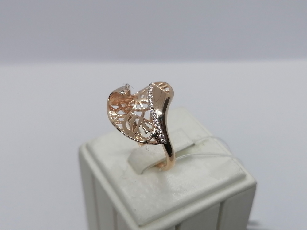 КОЛЬЦО С КАМНЯМИ (Au 585)