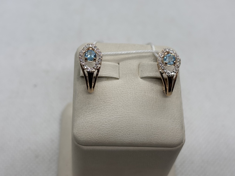 СКМИ585 СЕРЬГИ С КАМНЯМИ (Au 585)