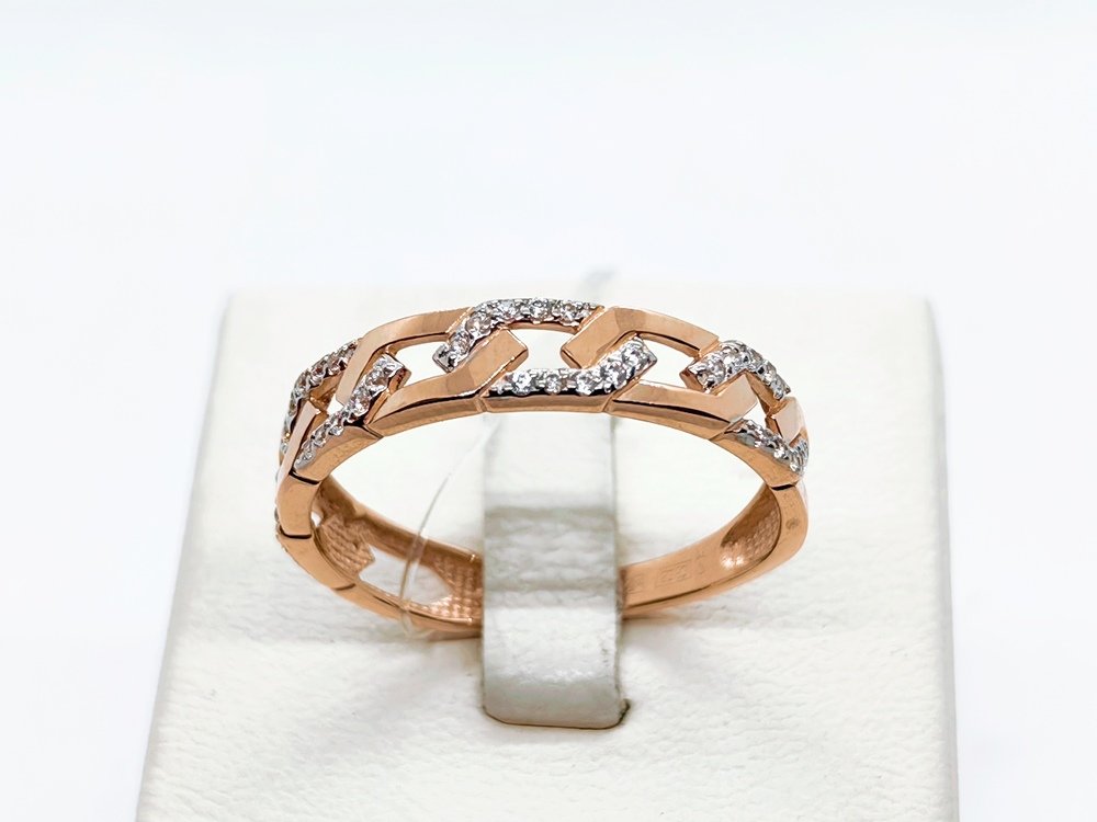 КОЛЬЦО С КАМНЯМИ (Au 585)