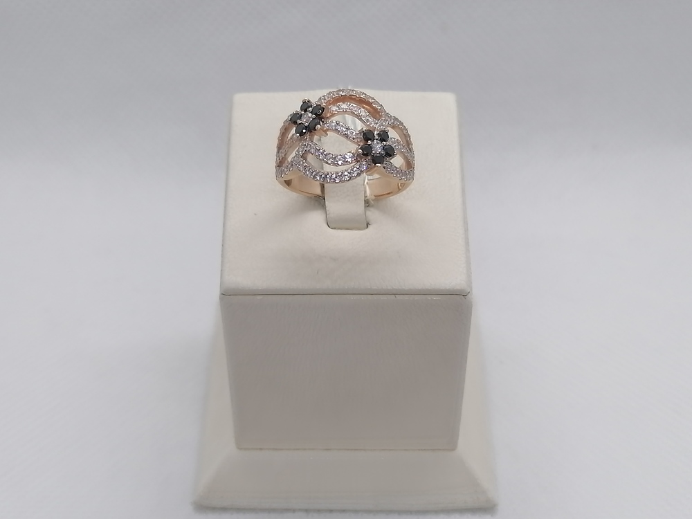 КОЛЬЦО С КАМНЯМИ (Au 585)