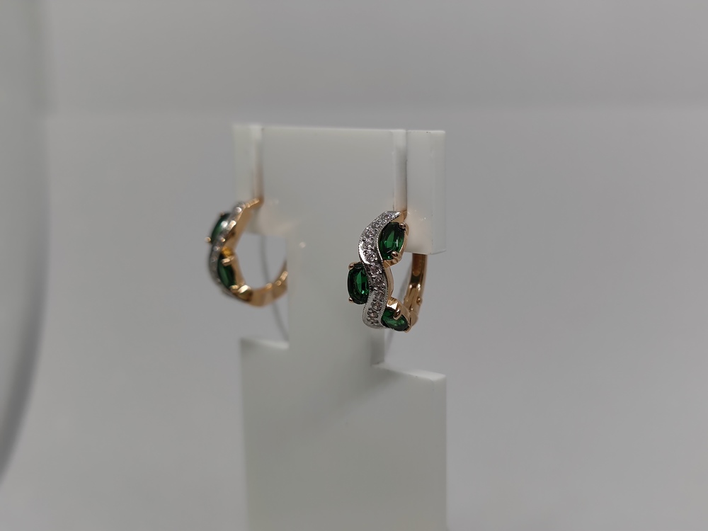 СКМИ585 СЕРЬГИ С КАМНЯМИ (Au 585)