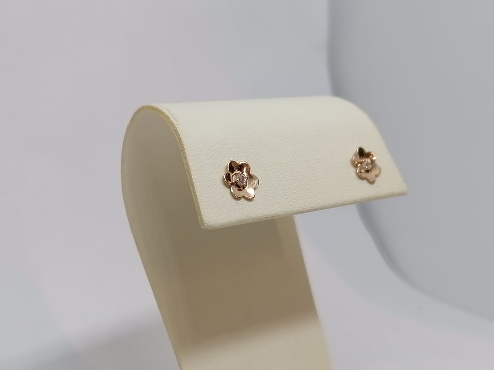 СЕРЬГИ ПУСЕТЫ с камнем (Au 585)