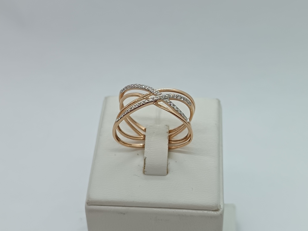 КОЛЬЦО С КАМНЯМИ (Au 585)