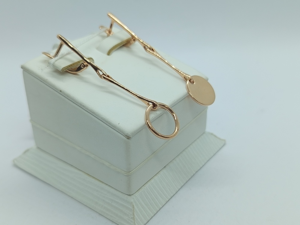 СБКМ585 СЕРЬГИ БЕЗ КАМНЯ (Au 585)