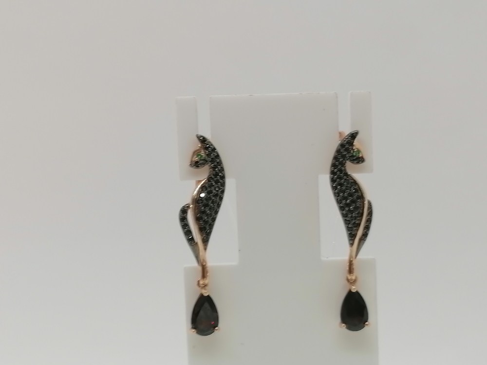 СЕРЬГИ ГРАНАТ (Au 585)