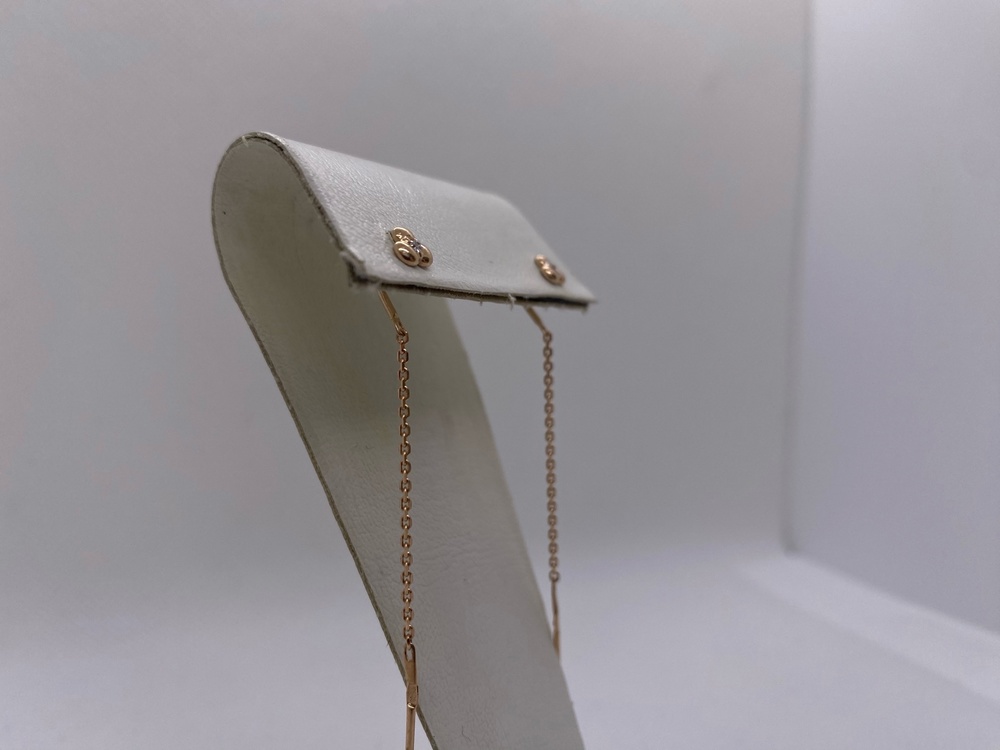 51-123-00370-1 СЕРЬГИ ПРОДЕВКИ с камнем (Au 585)