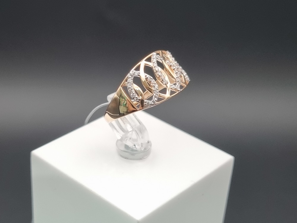 КОЛЬЦО С КАМНЯМИ (Au 585)