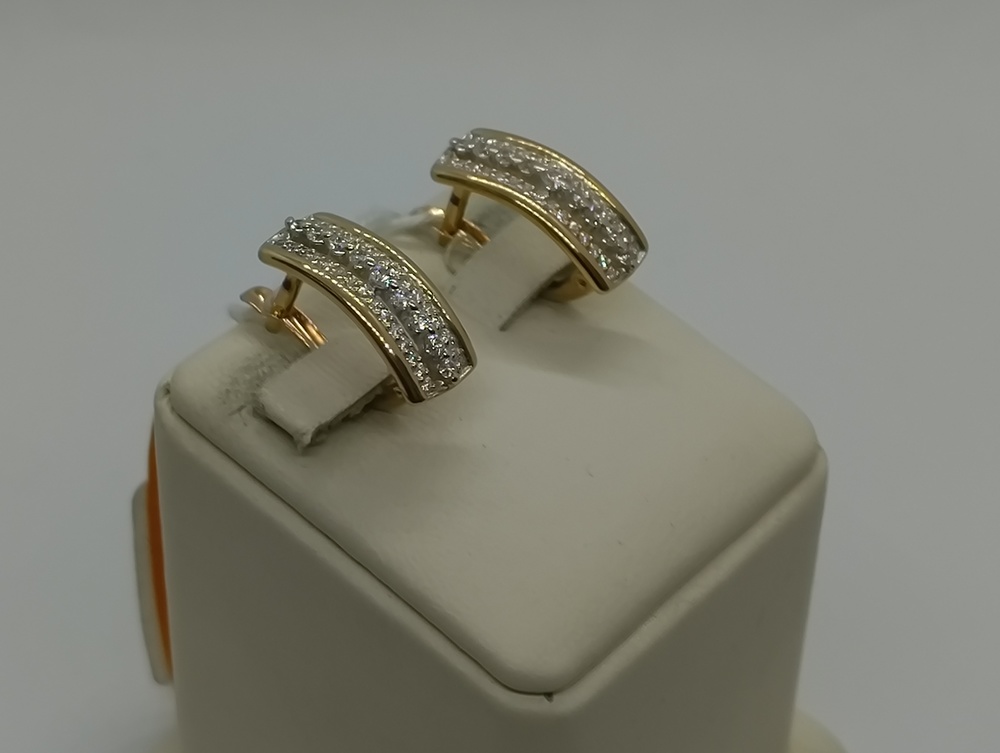 СКМИ585 СЕРЬГИ С КАМНЯМИ (Au 585)