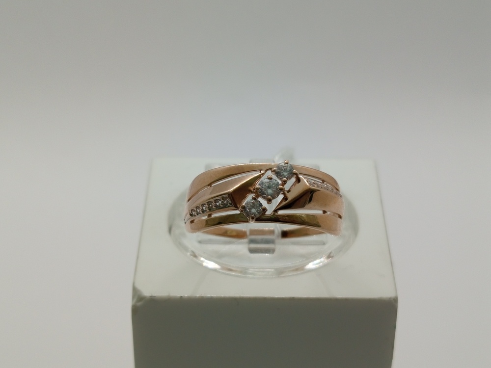 КОЛКМИ585 КОЛЬЦО С КАМНЯМИ (Au 585)