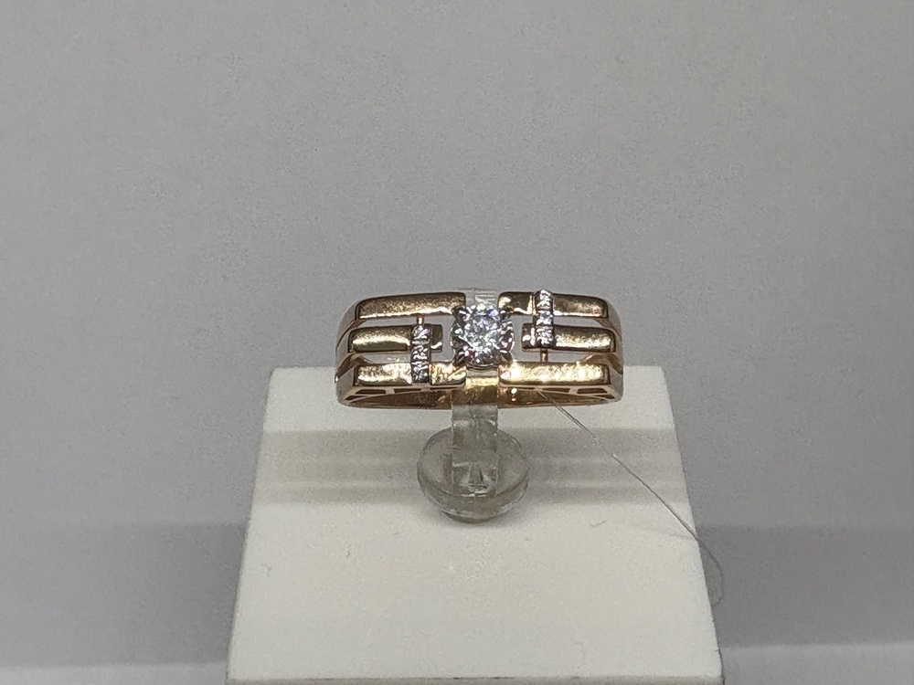 КОЛЬЦО С КАМНЯМИ (Au 585)