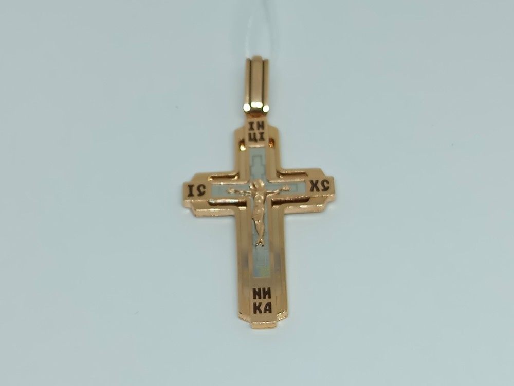 ПОДКБК585 ПОДВЕСКА КРЕСТ БЕЗ КАМНЯ (Au 585)