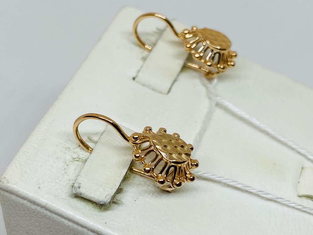 СБКМ585 СЕРЬГИ БЕЗ КАМНЯ (Au 585)