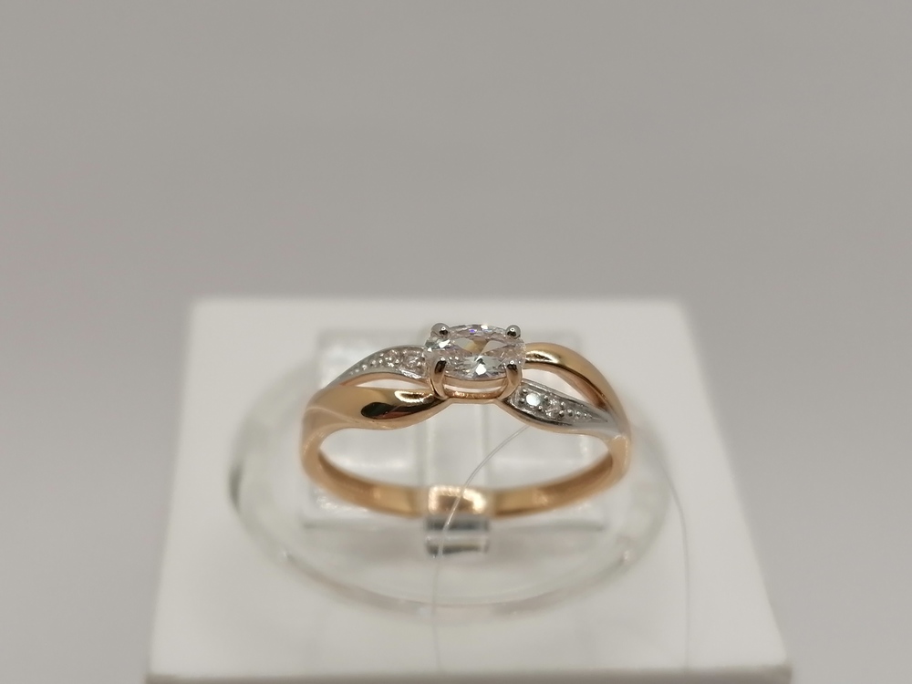 КОЛЬЦО С КАМНЯМИ (Au 585)