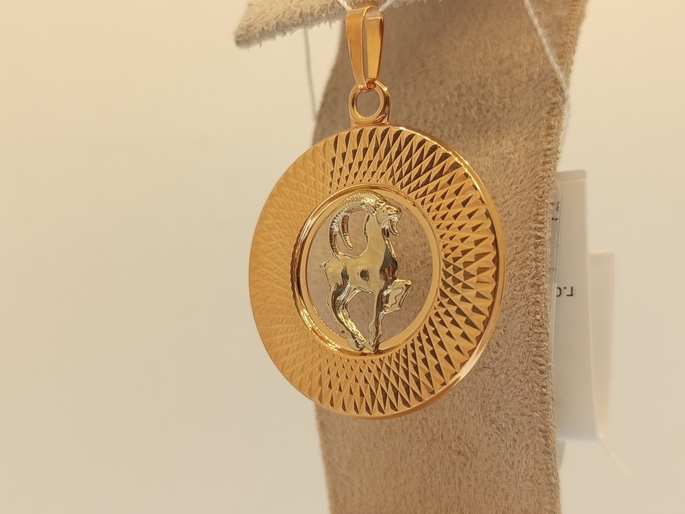 КрБПАкоз ПОДВЕСКА ЗНАК ЗОДИАКА КОЗЕРОГ (Au 585)