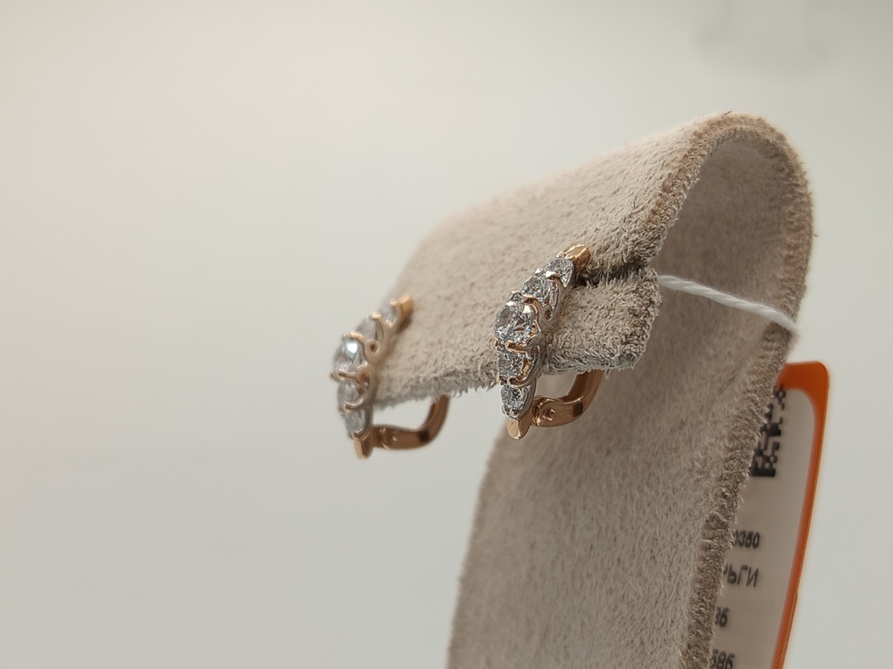 СКМИ585 СЕРЬГИ С КАМНЯМИ (Au 585)