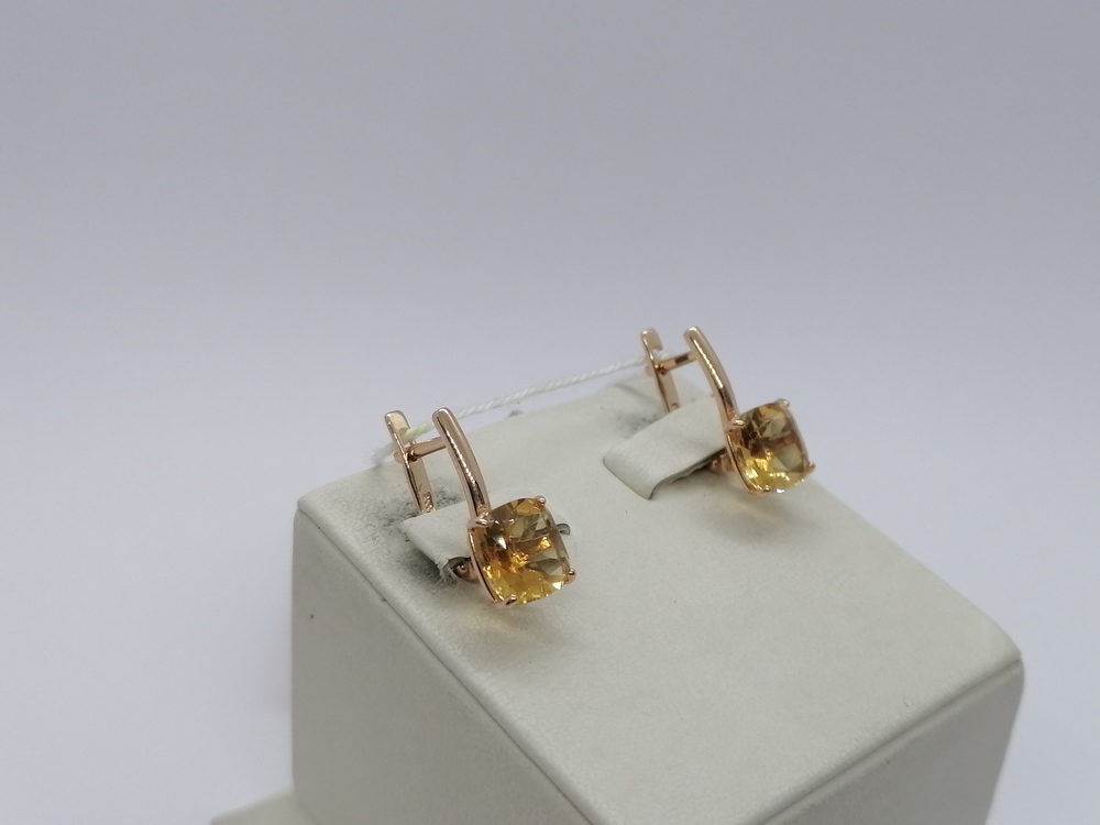 СЕРЬГИ С КАМНЕМ (Au 585)