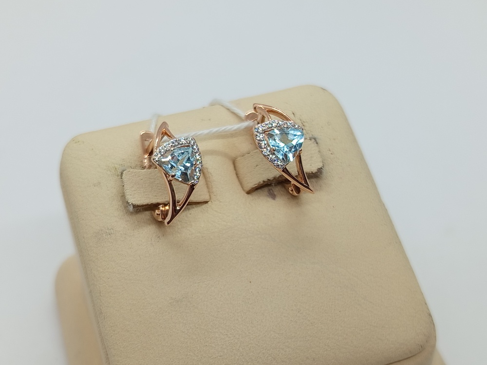 СКМИ585 СЕРЬГИ С КАМНЯМИ (Au 585)