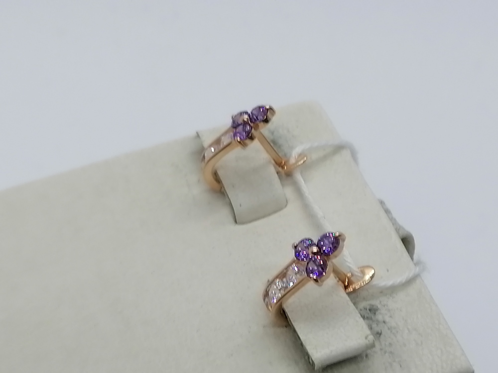 СКМИ585 СЕРЬГИ С КАМНЯМИ (Au 585)