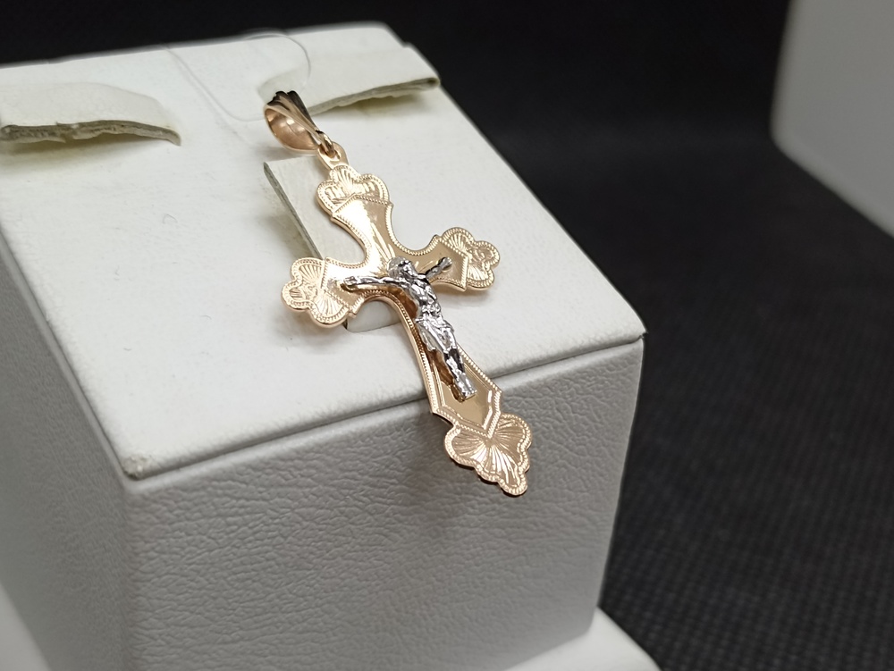 ПОДВЕСКА КРЕСТ без камня (Au 585)