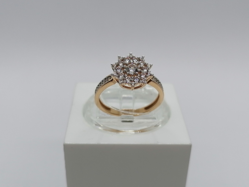 КОЛЬЦО С КАМНЯМИ (Au 585)