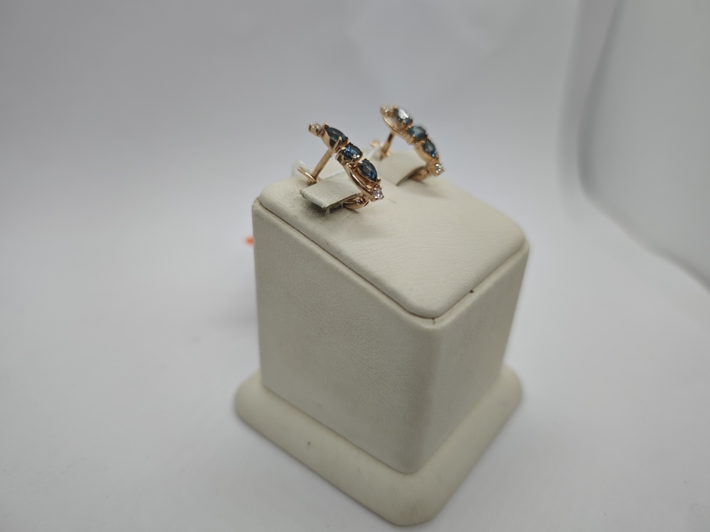 СКМИ585 СЕРЬГИ С КАМНЯМИ (Au 585)