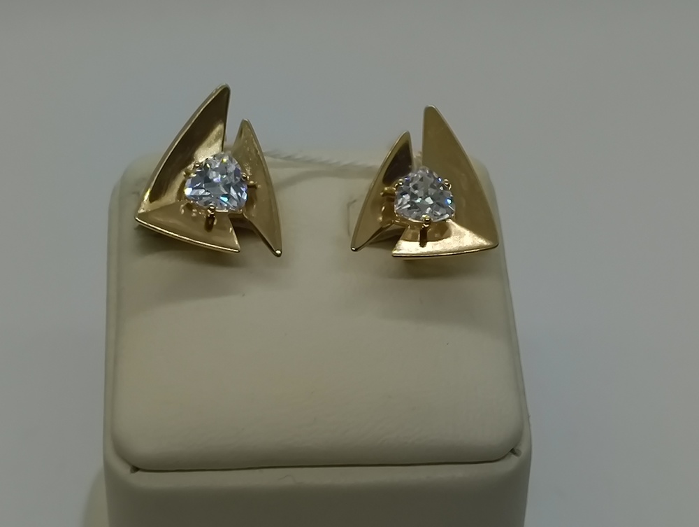 СЕРЬГИ С КАМНЕМ (Au 585)