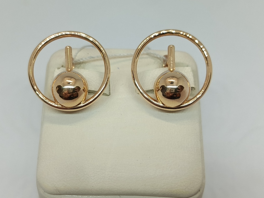 СЕРЬГИ БЕЗ КАМНЯ (Au 585)