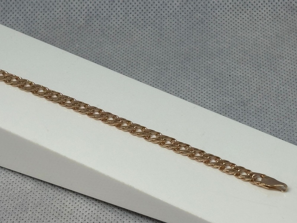 БРАСЛЕТ ПОЛНОВЕСНЫЙ Ромб двойной Au 585