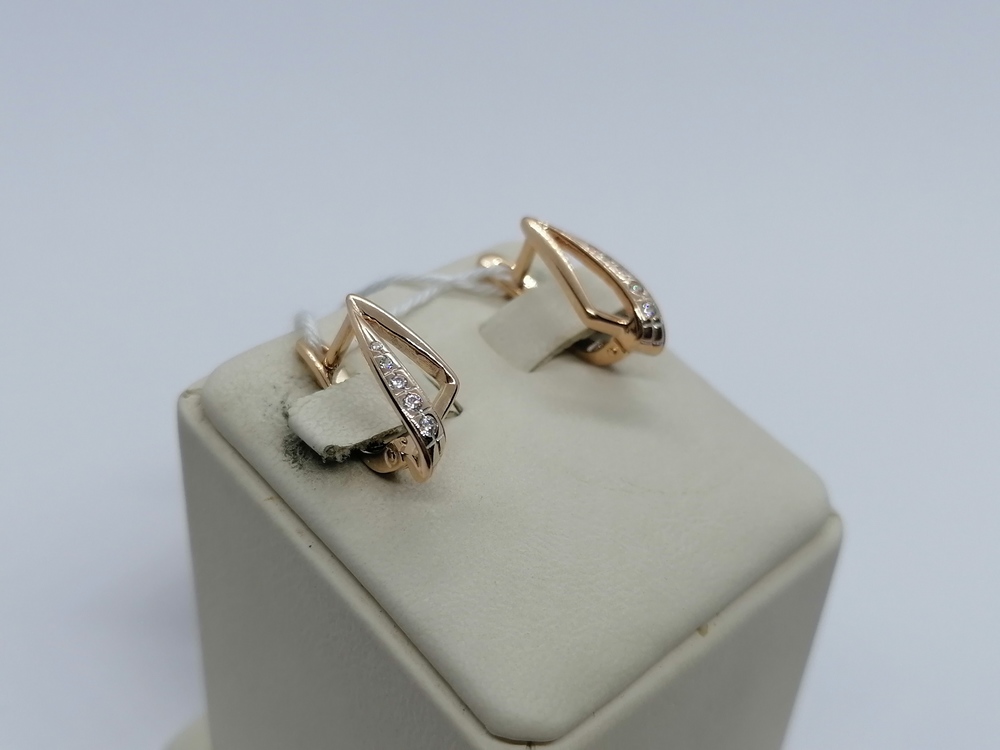 СКМИ585 СЕРЬГИ С КАМНЯМИ (Au 585)