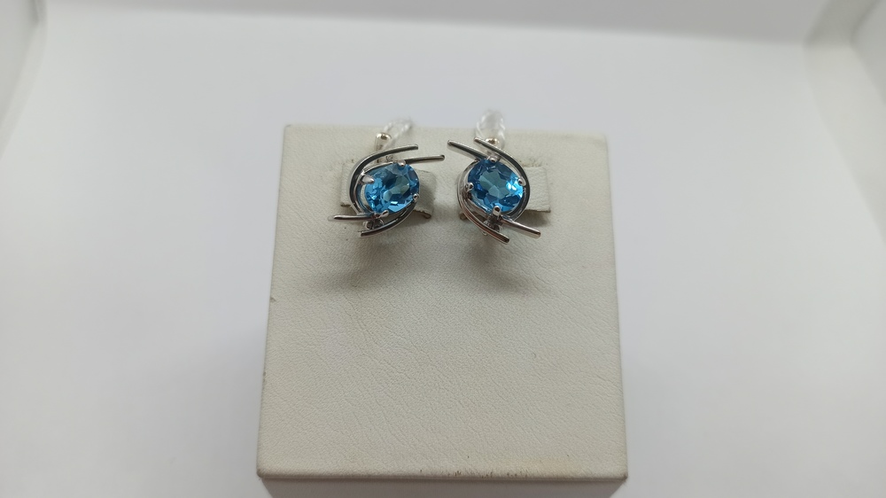 СЕРЬГИ С КАМНЕМ (Au 585)