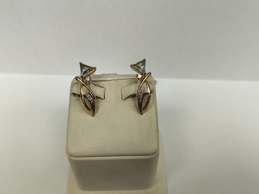 СКМИ585 СЕРЬГИ С КАМНЯМИ (Au 585)