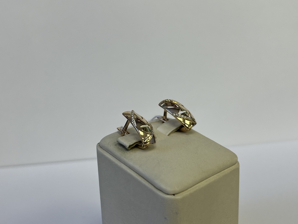 СКМИ585 СЕРЬГИ С КАМНЯМИ (Au 585)