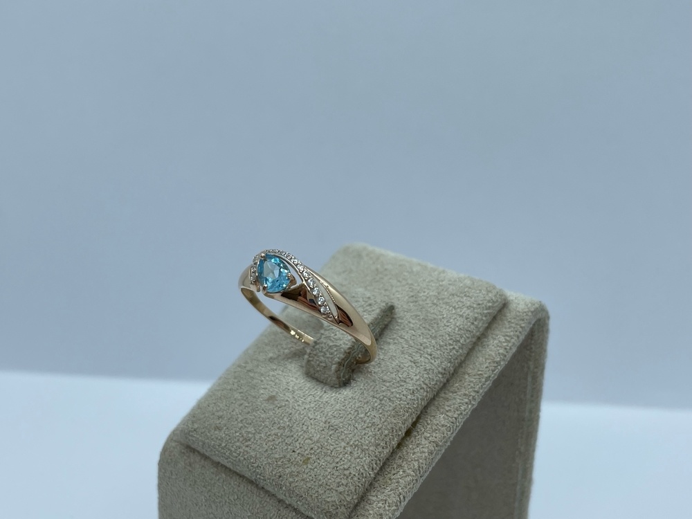 КОЛЬЦО С КАМНЯМИ (Au 585)