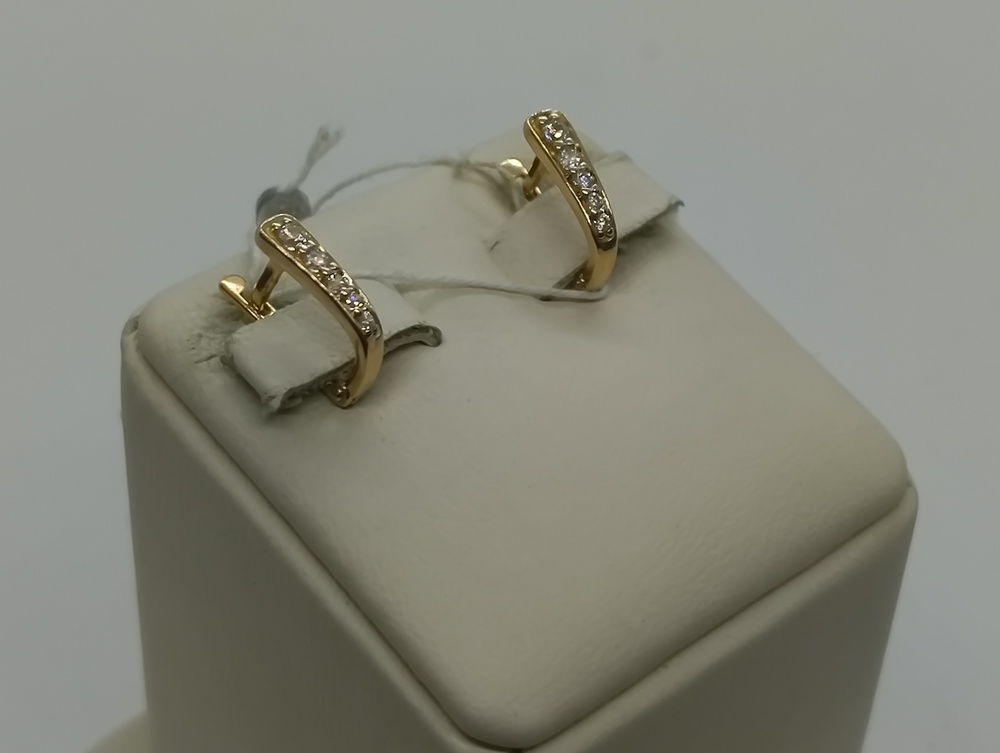 СКМИ585 СЕРЬГИ С КАМНЯМИ (Au 585)