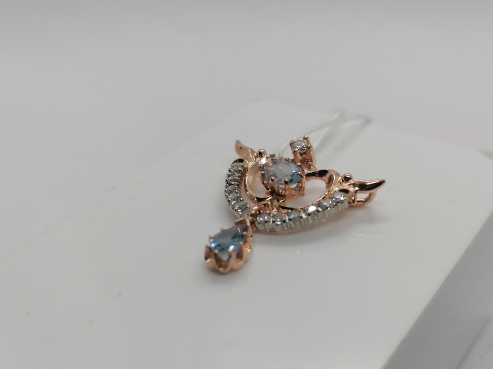 ПОДКМИ585 ПОДВЕСКА С КАМНЯМИ (Au 585)