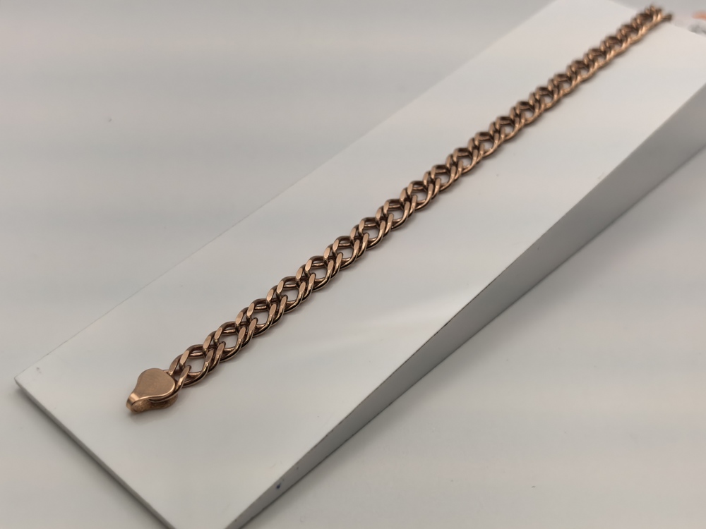 БРАСЛЕТ ПОЛНОВЕСНЫЙ Ромб двойной Au 585