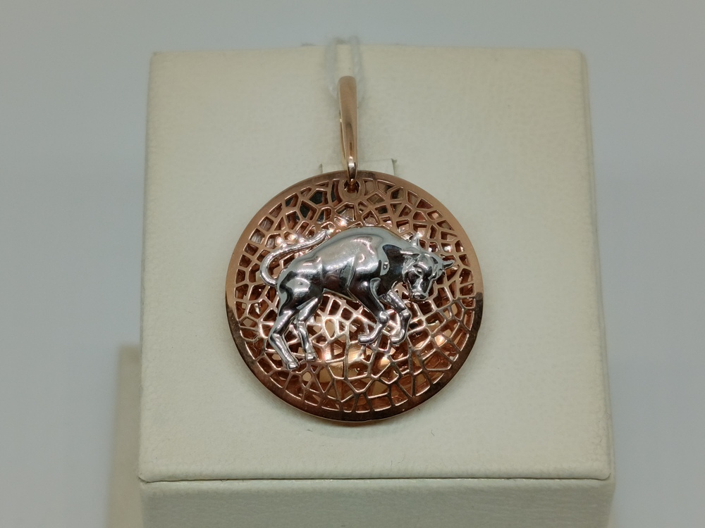 ПОДВЕСКА ЗНАК ЗОДИАКА ТЕЛЕЦ (Au 585)