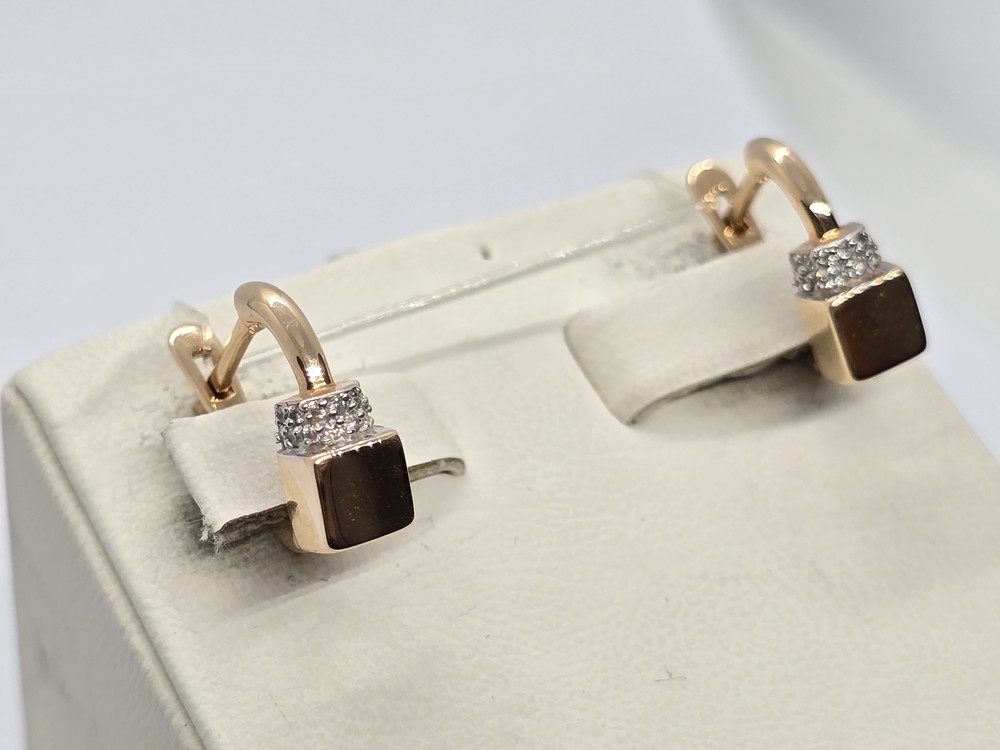 с1306 СЕРЬГИ С КАМНЯМИ (Au 585)