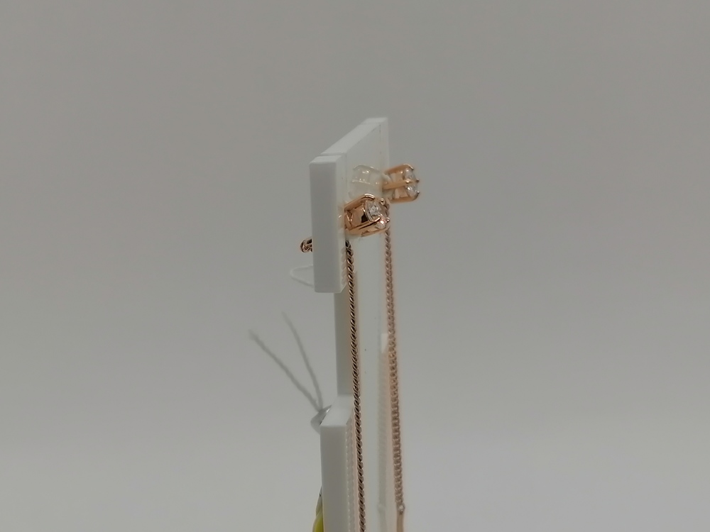 СЕРЬГИ ПРОДЕВКИ с камнем (Au 585)