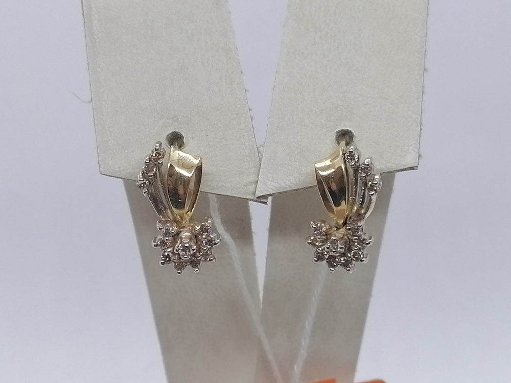 СЕРЬГИ БРИЛЛИАНТ Au 750