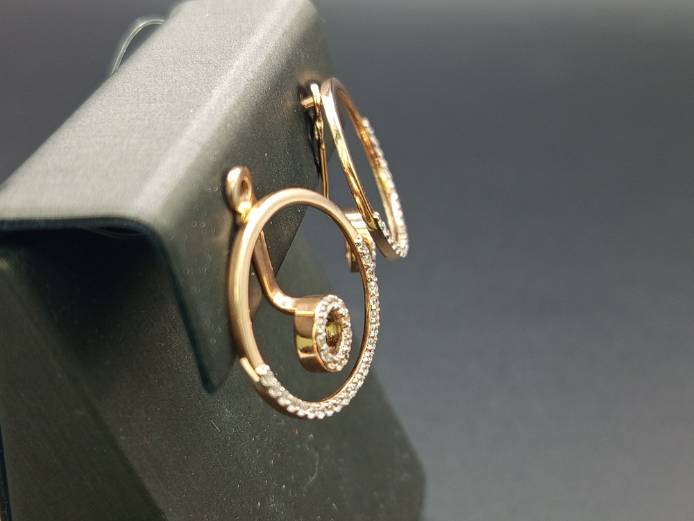 СЕРЬГИ ПУСЕТЫ с камнями (Au 585)