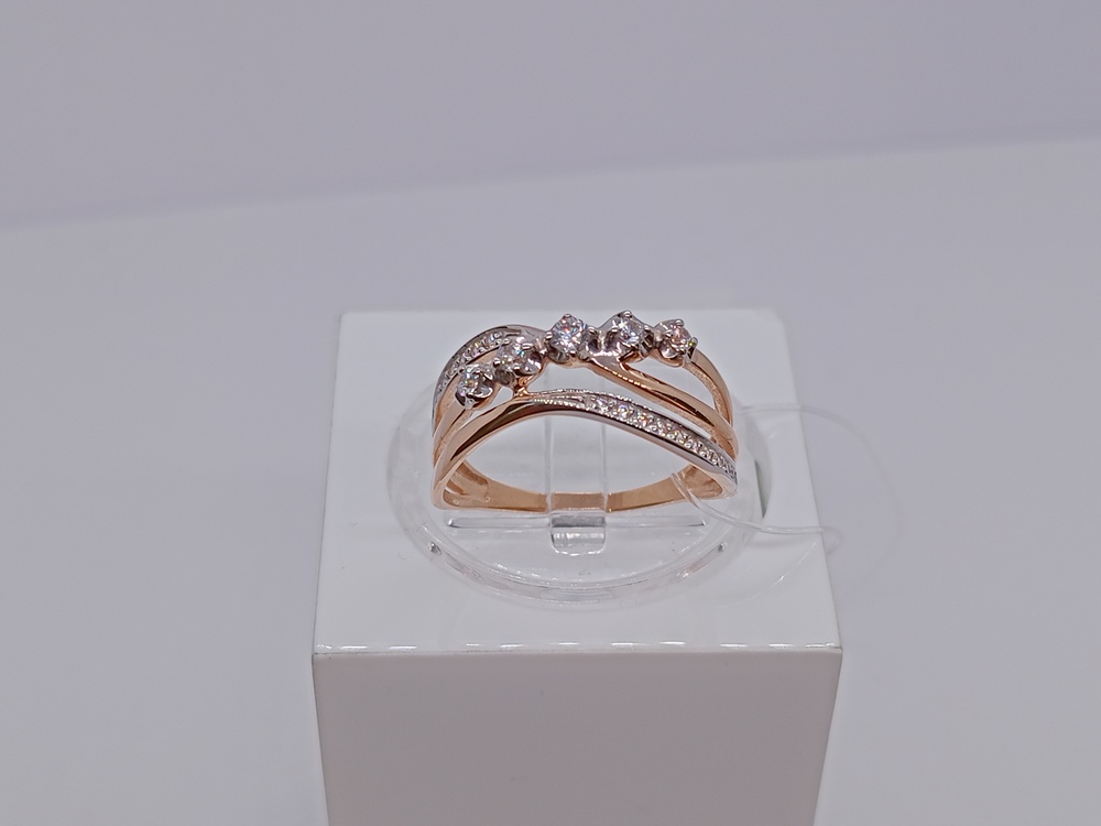 КОЛЬЦО С КАМНЯМИ (Au 585)