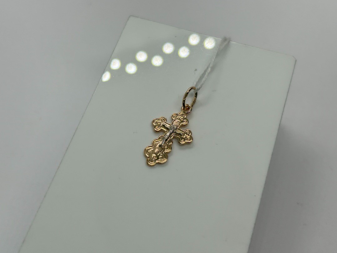 ПОДКБК585 ПОДВЕСКА КРЕСТ БЕЗ КАМНЯ (Au 585)